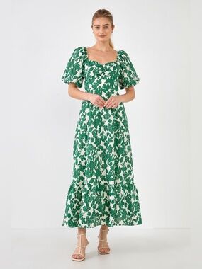 Free The Roses floral puff sleeve dresses - Size Small